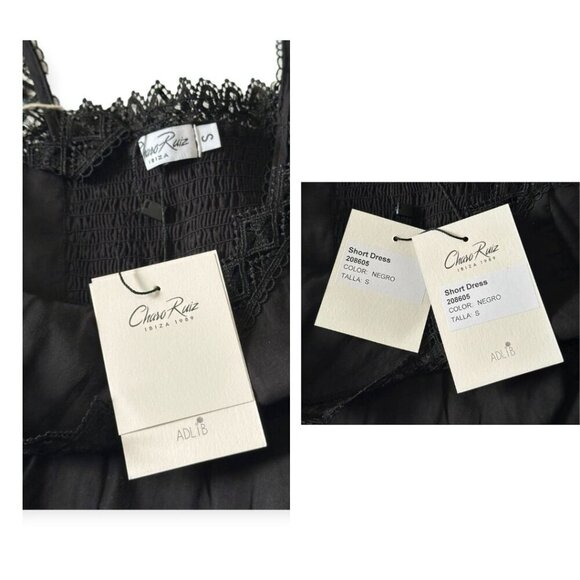 CHARO RUIZ IBIZA Crocheted Lace-trimmed Cotton-blend Dress, Size S, NWT - Picture 6 of 16